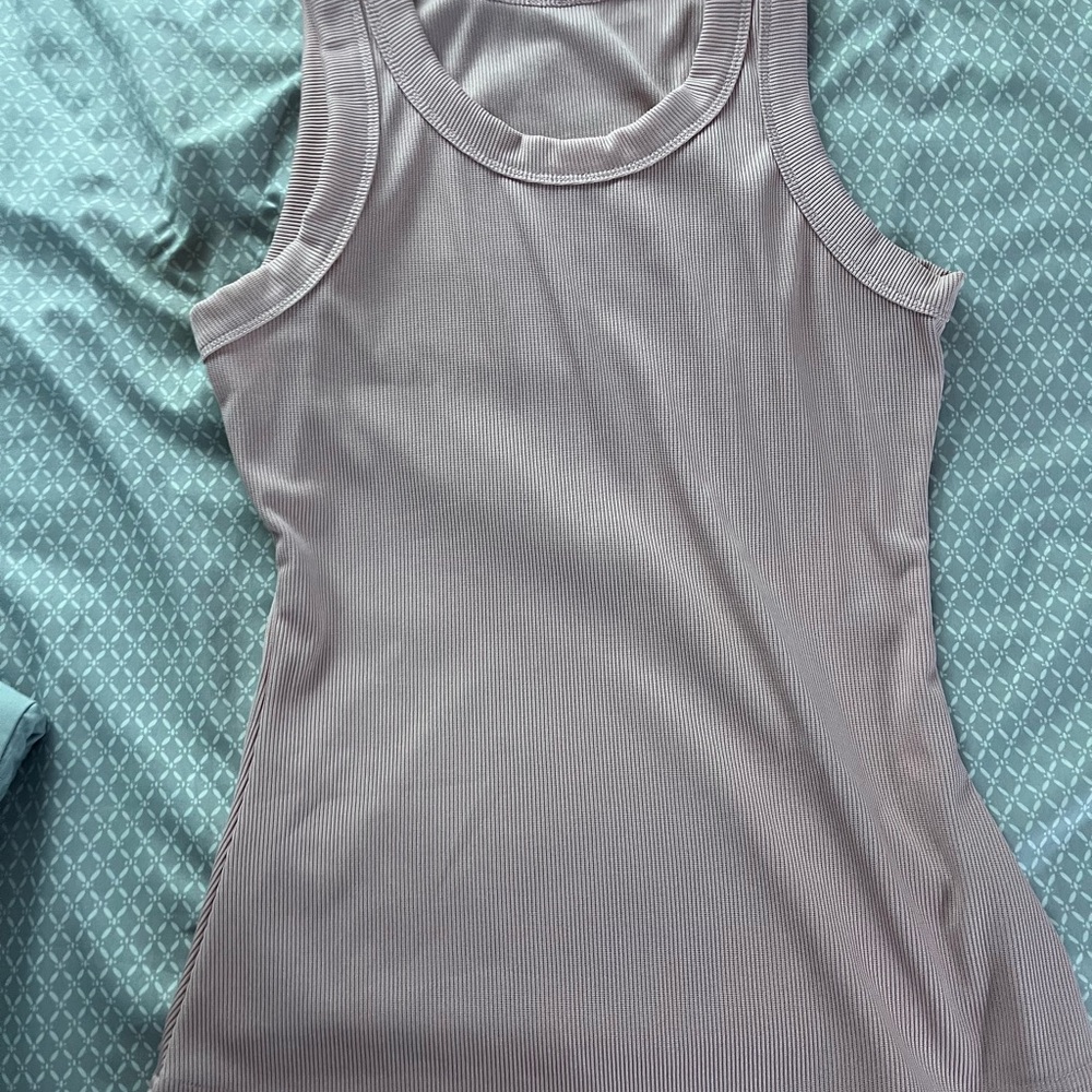 SHEIN Pink Fitted Sleeveless Tank Top